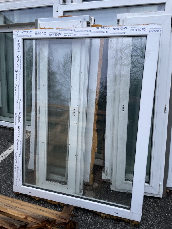 PVC aken 2x klaas 111x139