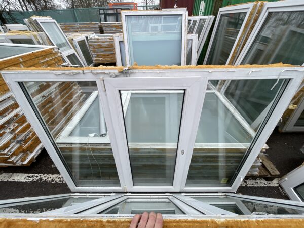 Pvc aken 3x klaas 183x133