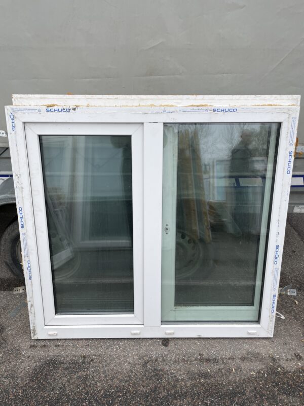 PVC aken 3x klaas 124x116