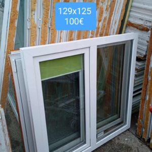 Pvc aken 129x125